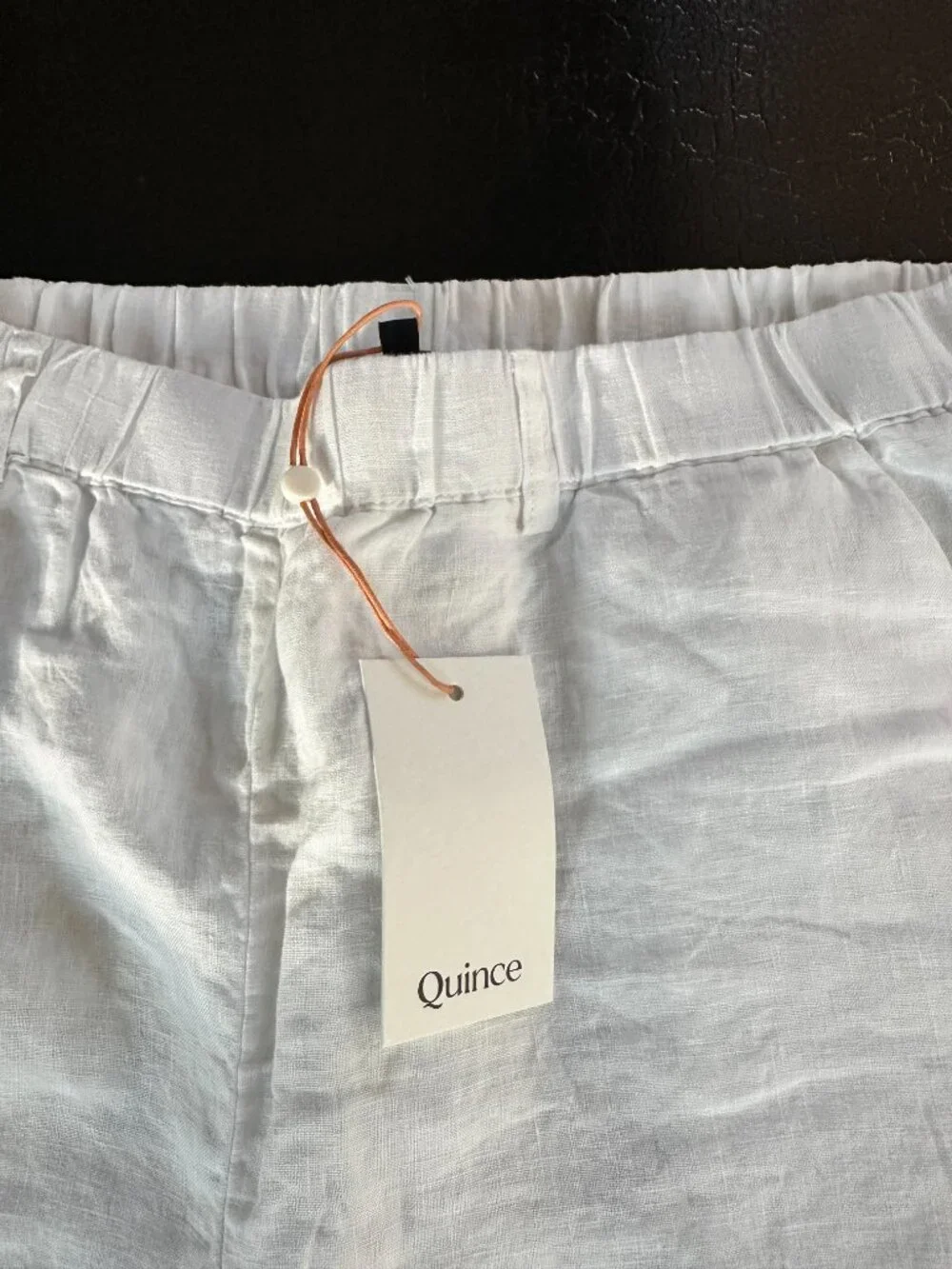 Quince 100% European Linen Wide Leg Pants White Lounge Summer Beach Travel NWT L